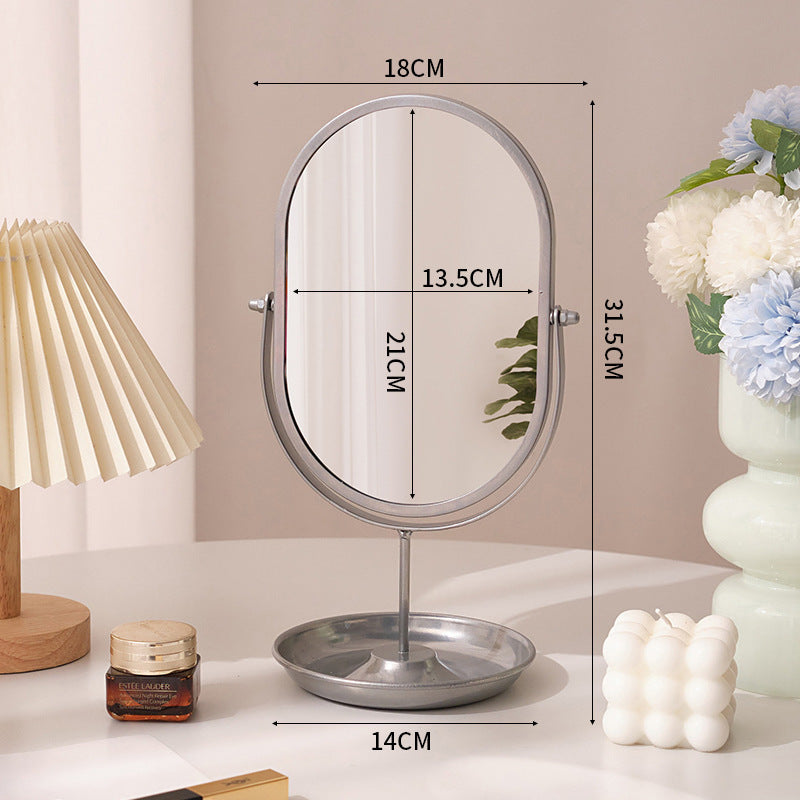 Elegant Gold Tabletop Makeup Mirror