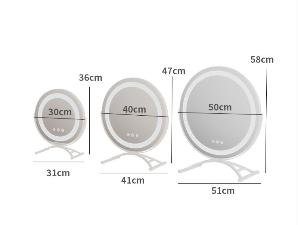 Rotating LED Vanity Mirror for Dressing Table