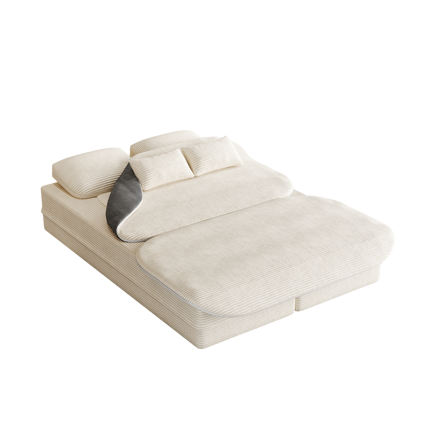 2 in 1 Sculpt Bouclé Lounger