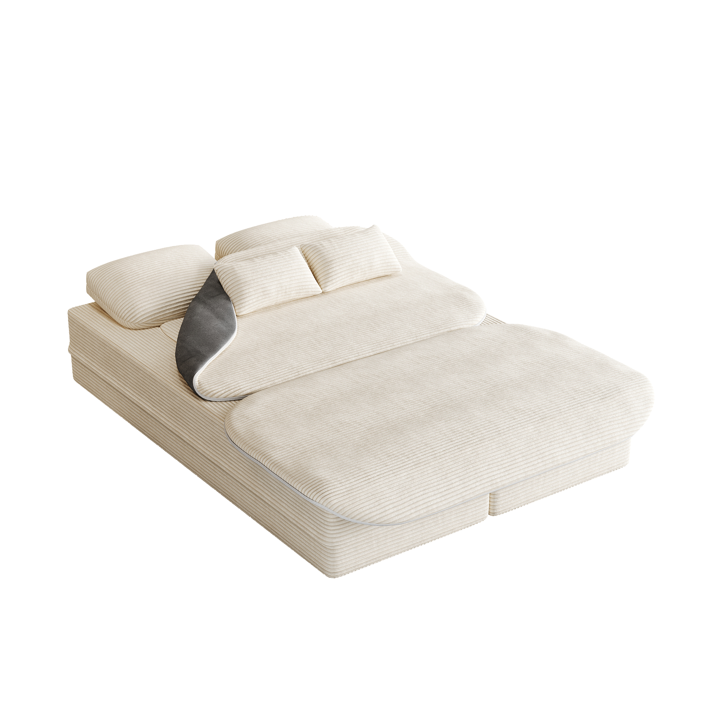 2 in 1 Sculpt Bouclé Lounger