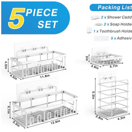 5-Piece Shower Organizer