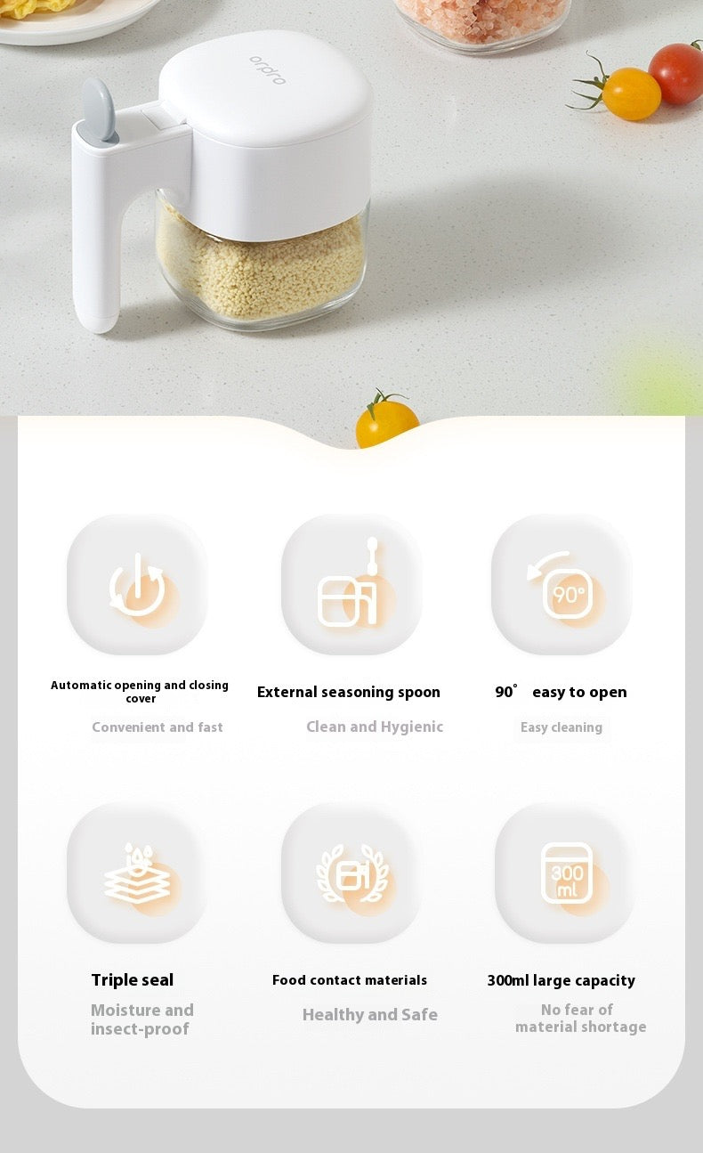 Automatic Flip-Top Seasoning Jar Set