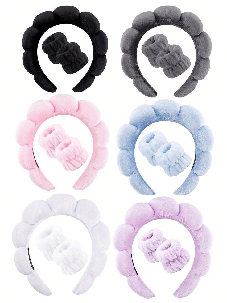 Twist Sponge Headband & Wrist Strap Set