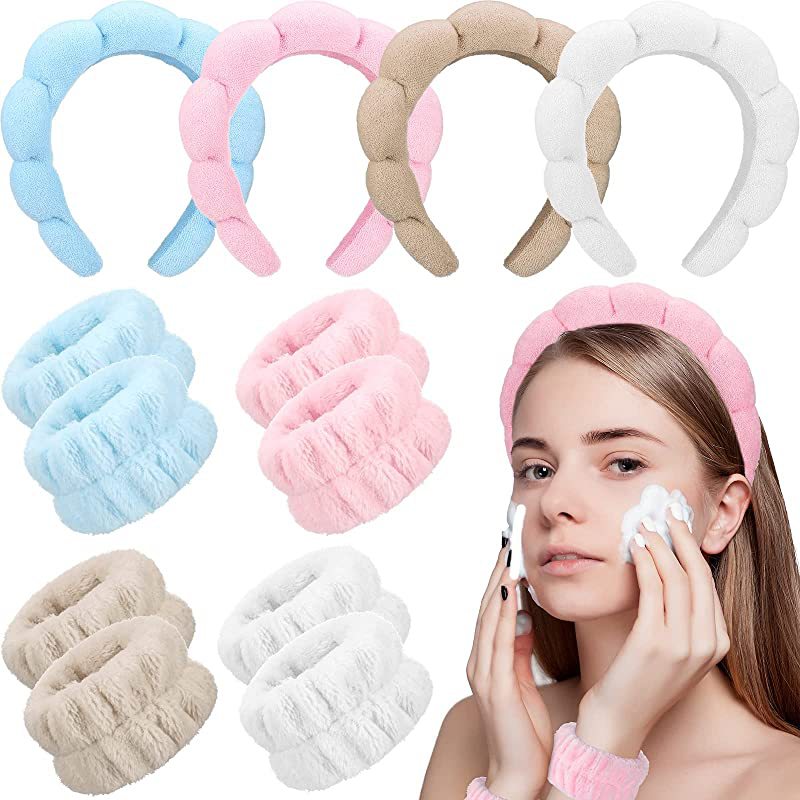 Twist Sponge Headband & Wrist Strap Set