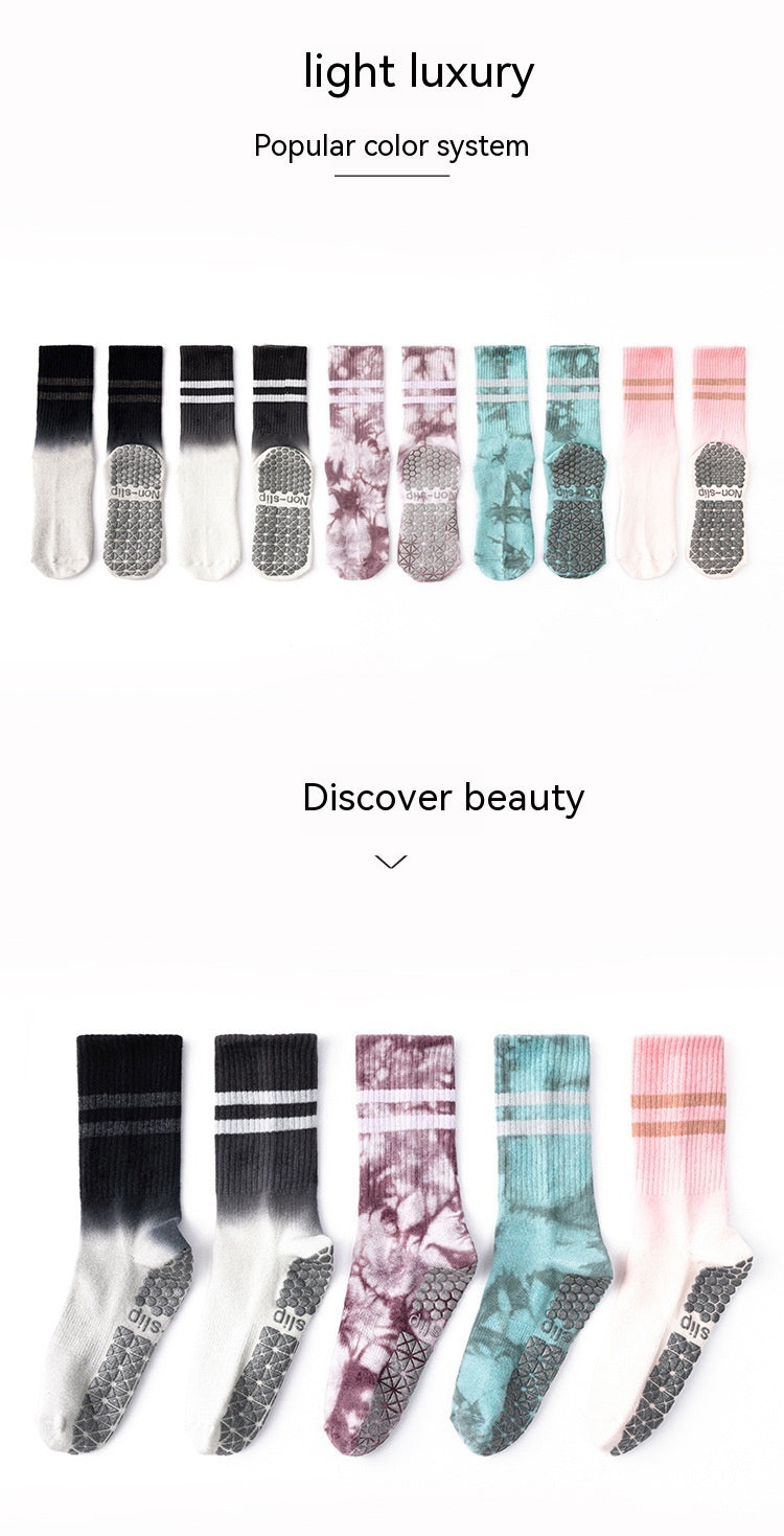 Non-Slip Striped Gradient Pilates Socks