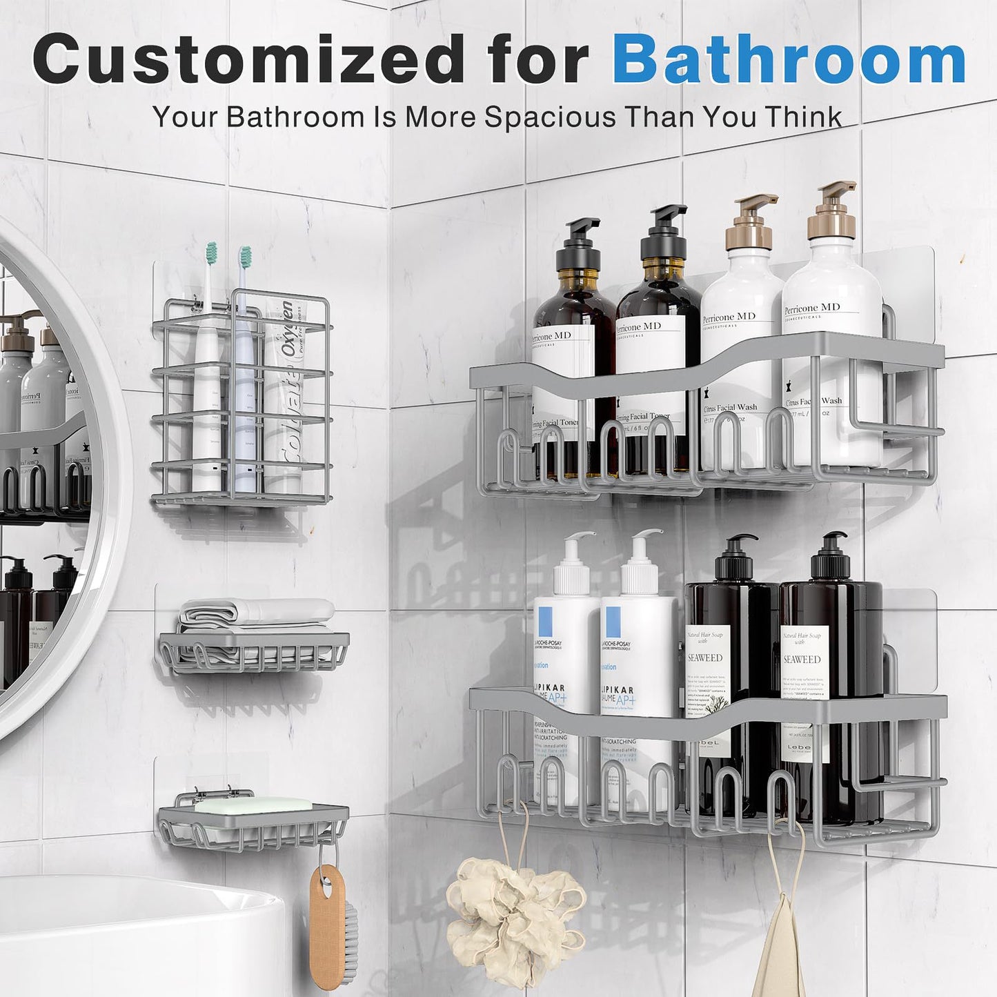5-Piece Shower Organizer