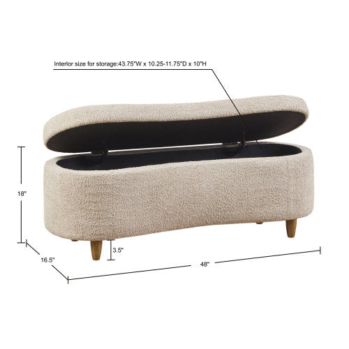 Boucle  Storage Bench