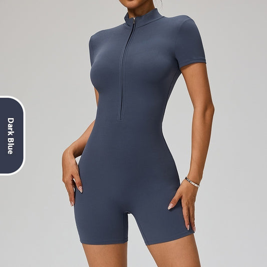 SculptZip Short Sleeve Jumpsuit