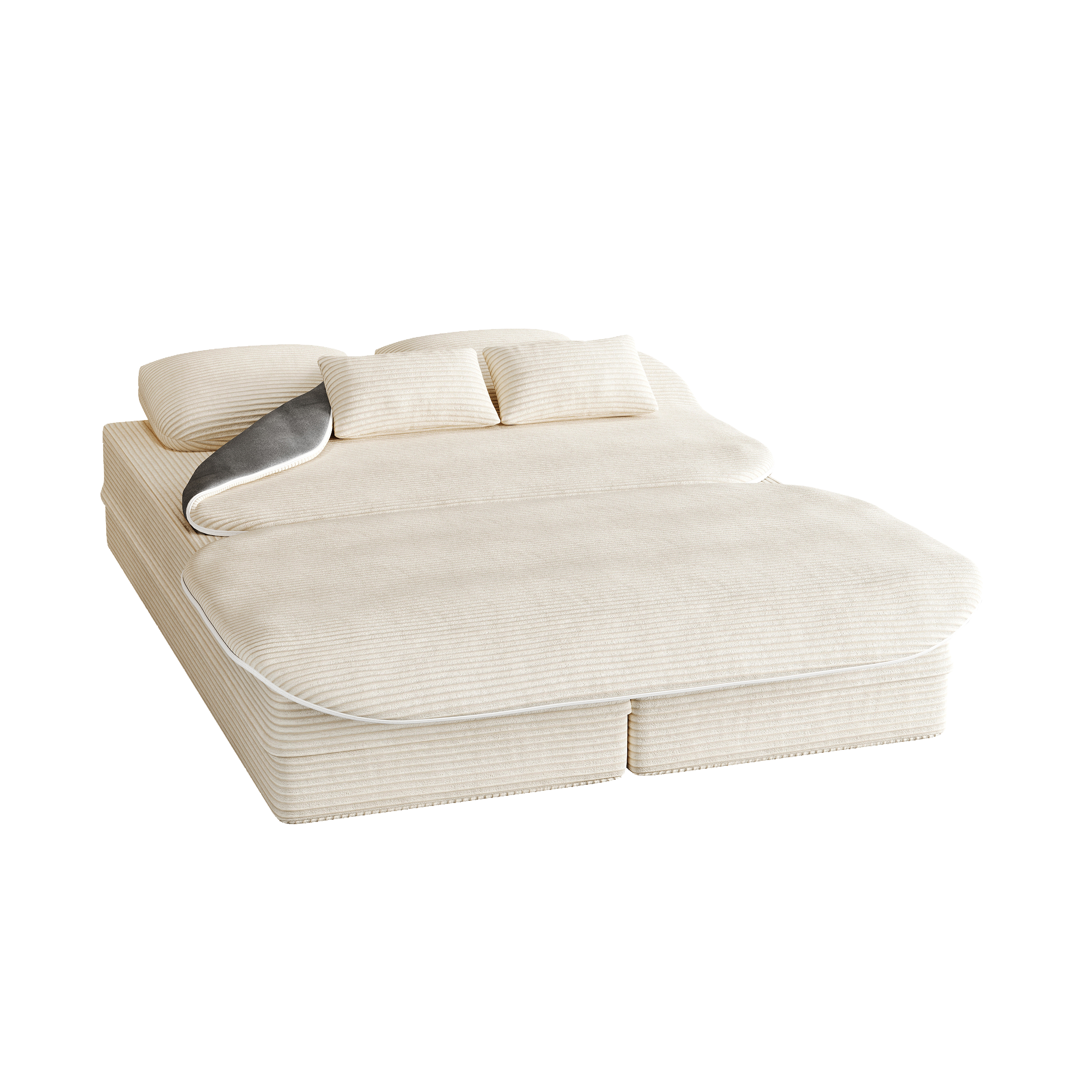 2 in 1 Sculpt Bouclé Lounger