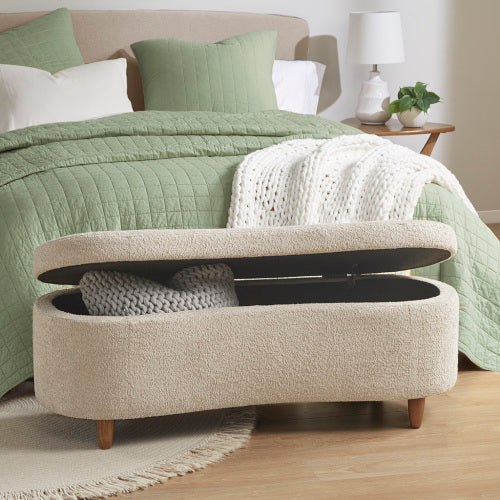 Boucle  Storage Bench