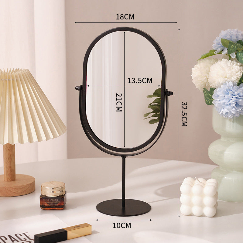 Elegant Gold Tabletop Makeup Mirror