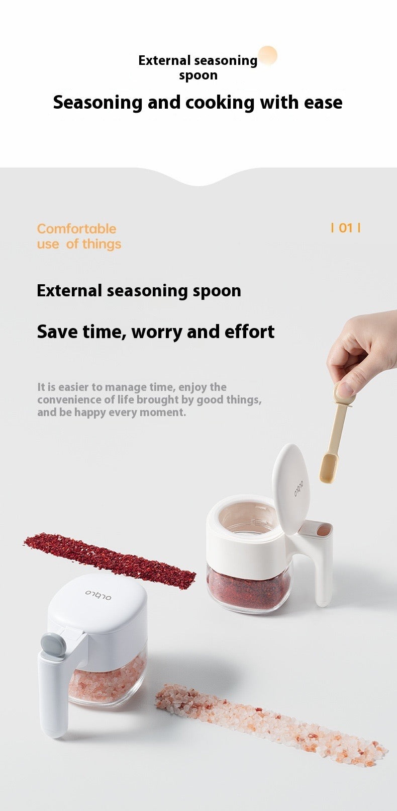 Automatic Flip-Top Seasoning Jar Set