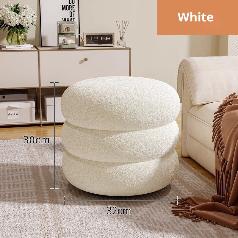 Minimalist Round Ottoman Stool