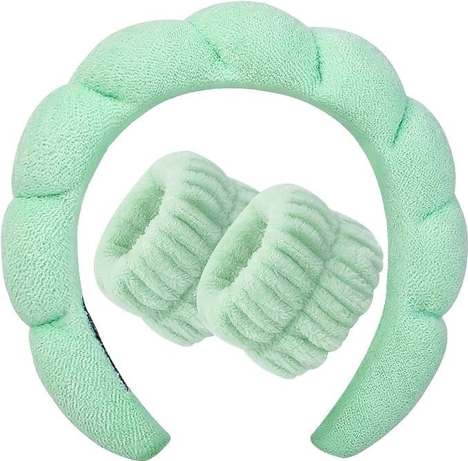 Twist Sponge Headband & Wrist Strap Set
