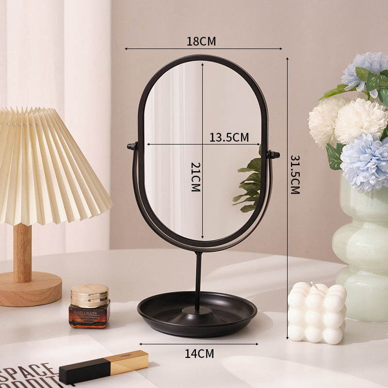 Elegant Gold Tabletop Makeup Mirror