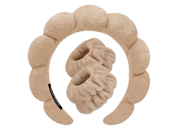 Twist Sponge Headband & Wrist Strap Set