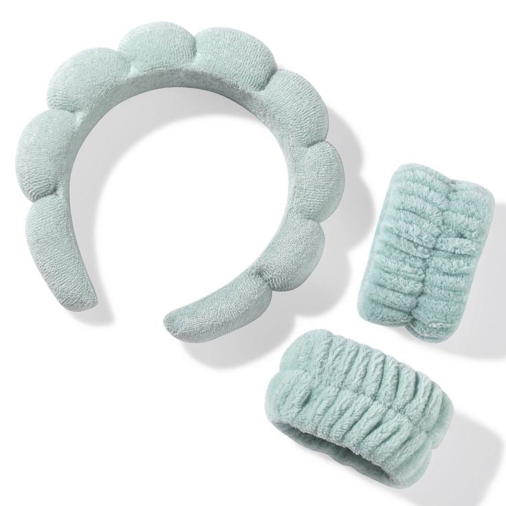Twist Sponge Headband & Wrist Strap Set