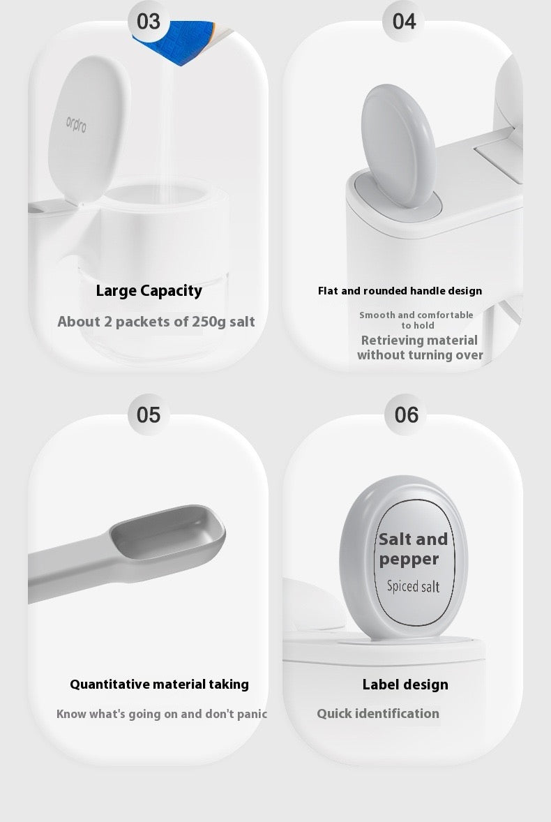 Automatic Flip-Top Seasoning Jar Set