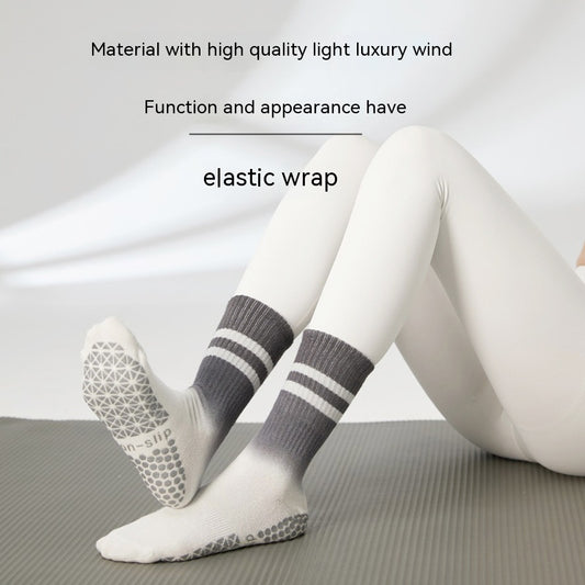 Non-Slip Striped Gradient Pilates Socks