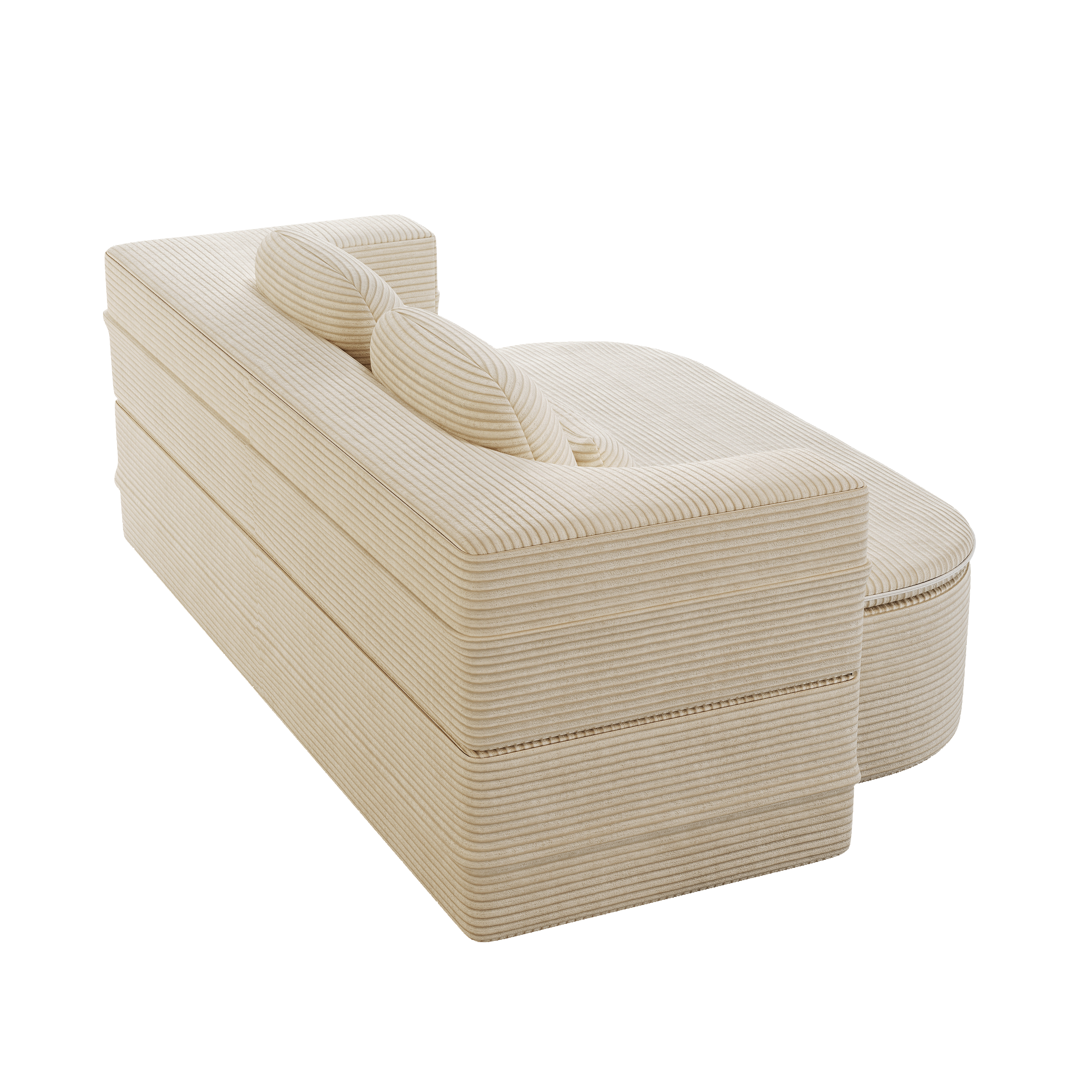 2 in 1 Sculpt Bouclé Lounger