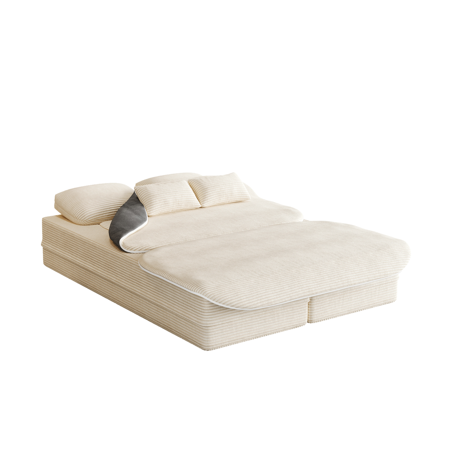 2 in 1 Sculpt Bouclé Lounger