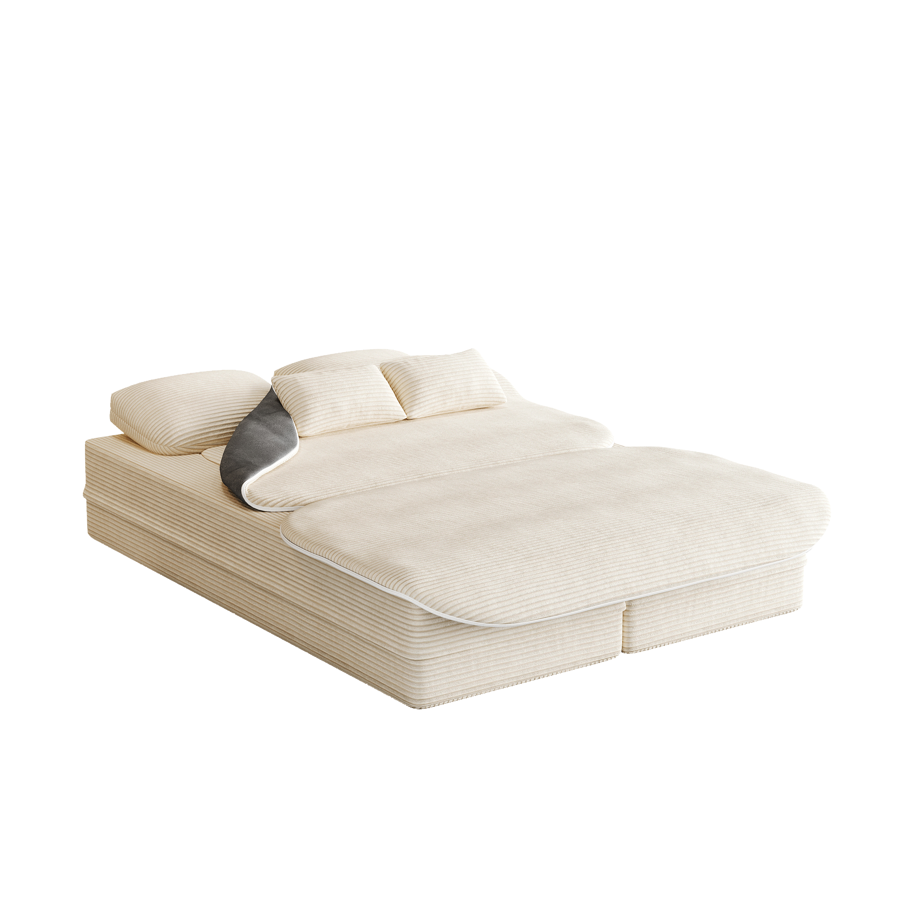 2 in 1 Sculpt Bouclé Lounger