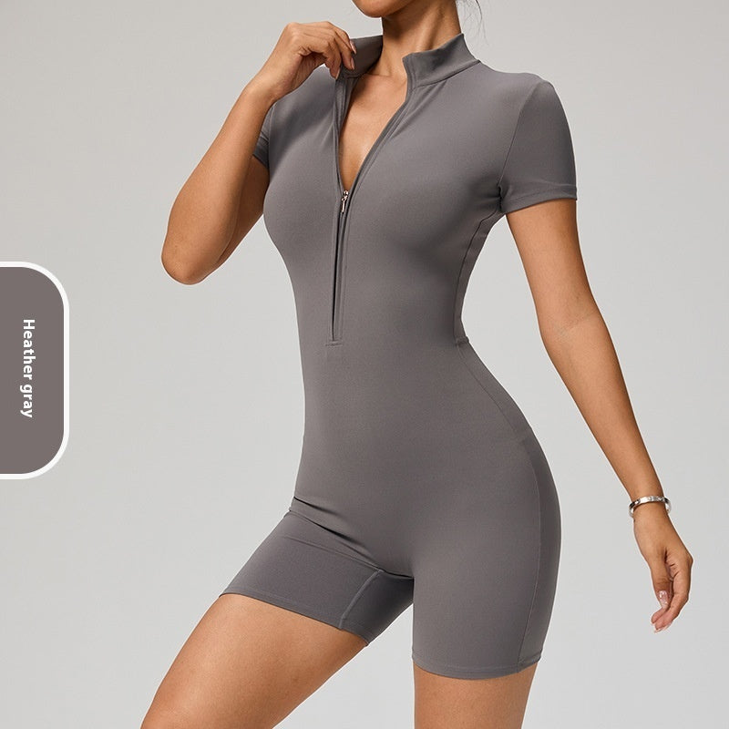 SculptZip Short Sleeve Jumpsuit