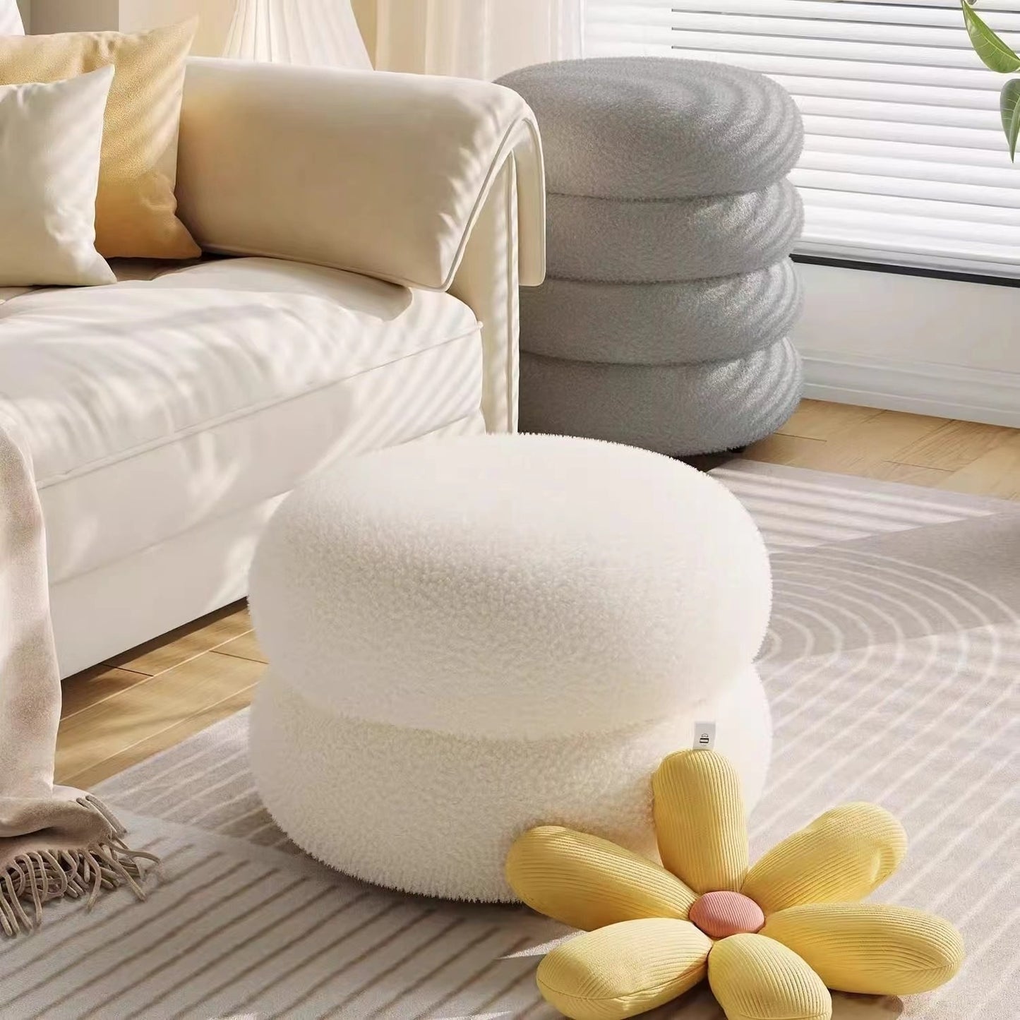 Minimalist Round Ottoman Stool