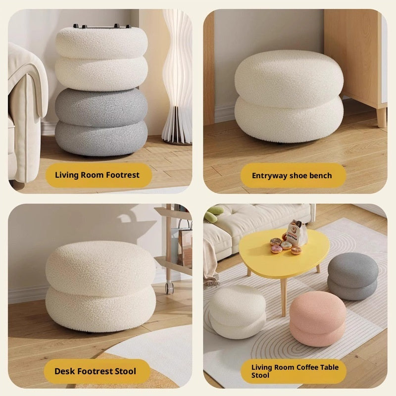 Minimalist Round Ottoman Stool
