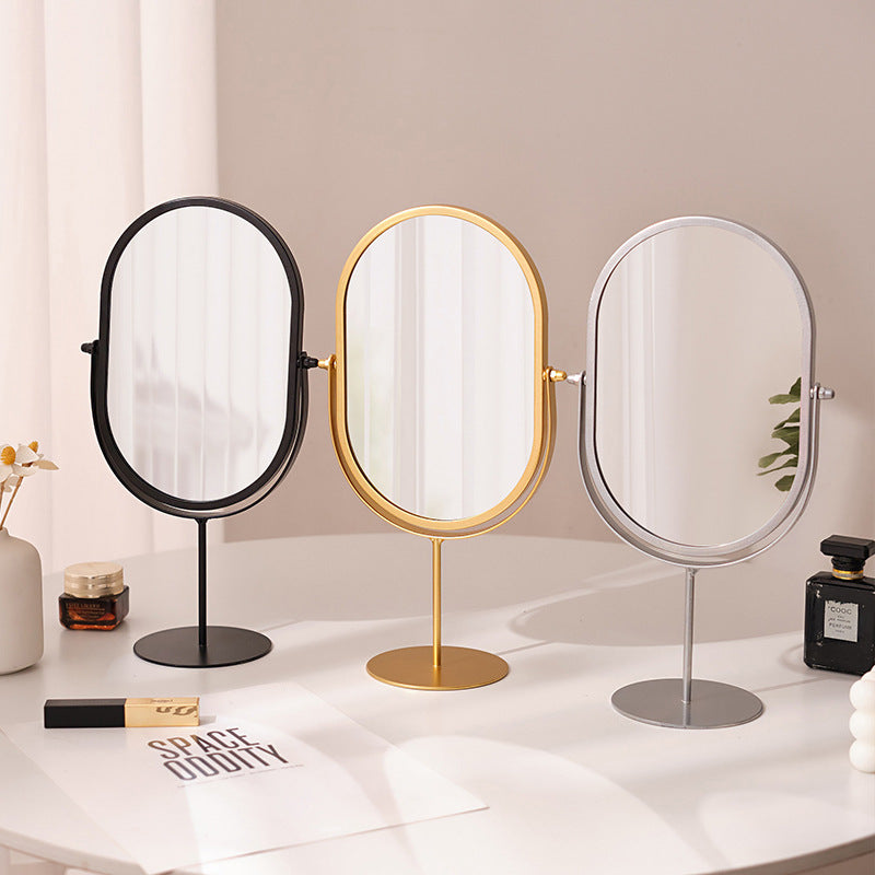Elegant Gold Tabletop Makeup Mirror